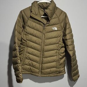 The North Face Olive Green Quilted Women's Puffer Jacket